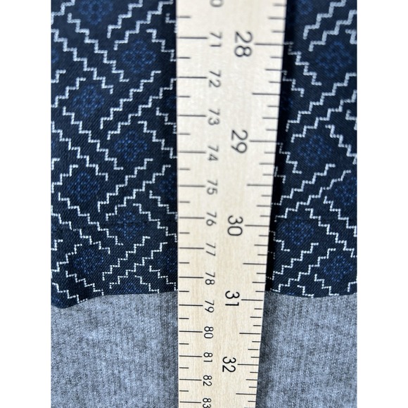 Nat Nast Mens XXL Button Down Shirt Blue Geometric‎ Silk Cotton Short Sleeve New - Picture 5 of 8